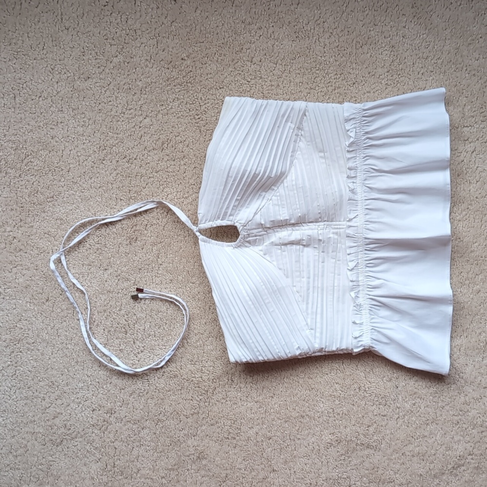White House Black Market Strapless White Top